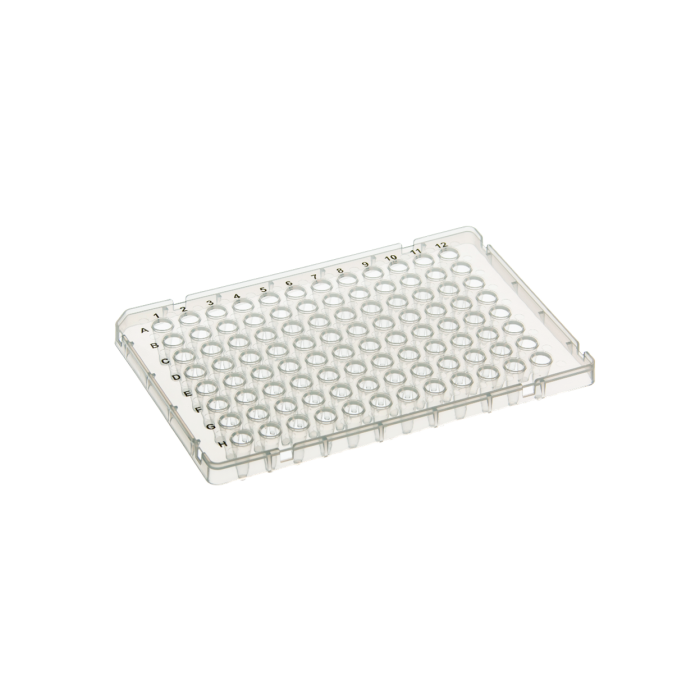 Semi-Skirt Raised Rim FAST Low Profile Fast 96-Well PCR Plate, Clear- 100pcs per case main product photo