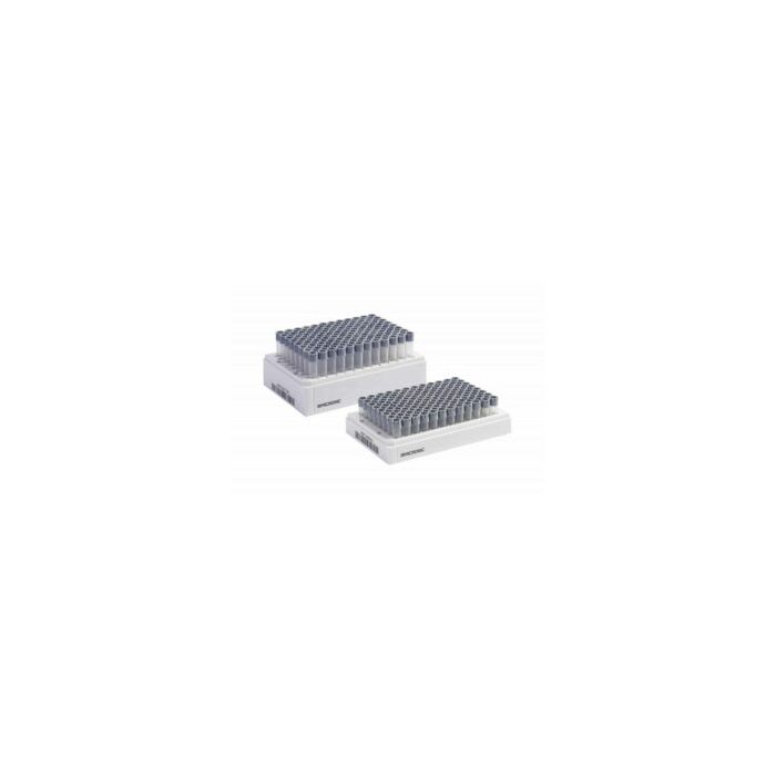 Micronic .75ml external thread capped tubes in 96-2 rack main product photo