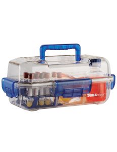 DuraPorter® Sample or Specimen Transport Container, Clear/Blue