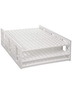 Mega Racks® Tube Rack Double for 10-13mm Tubes, White