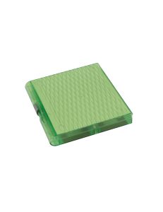 Premium Plus Slide Box, 100 place, translucent green, pk5