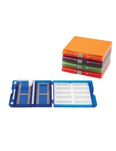 Premium Plus Slide Box, 100 place, translucent assorted, pk5
