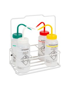 Wire Rack Bottle Carrier, 6-Place, 80 mm, White