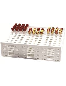 Mega Racks® Tube Rack for 13-16mm Tubes, White