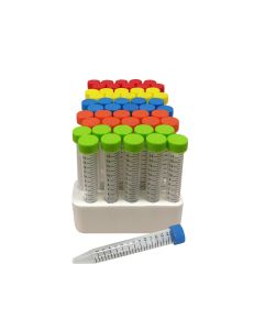 BaaySCI SpectraTube™ Rainbow Capped Centrifuge Tubes - Rainbow Cap Centrifuge Tube 15mL Racked- 1 case/ 10 racks of 50 tubes