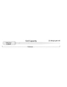 BaaySCI Transfer Pipettes - 5ml Grad to 2ml Blood Bank, Indiv Wrap