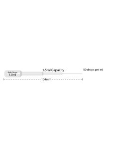 BaaySCI Transfer Pipettes - 1.5ml Small Bulb Extended Tip Indiv Wrap